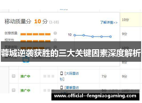 蓉城逆袭获胜的三大关键因素深度解析
